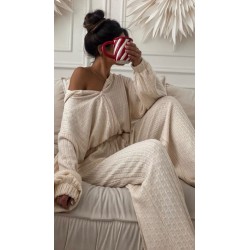 Kombinezon Aspen warkocz beżowy