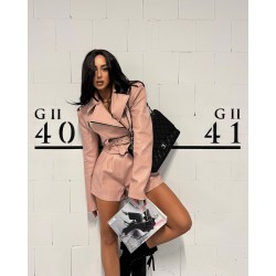 Spodenki Lamilla plecione pudrowo brzoskwiniowe