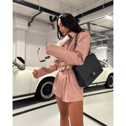 Spodenki Lamilla plecione pudrowo brzoskwiniowe