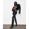 Legginsy Lamilla bialo czarny lampas