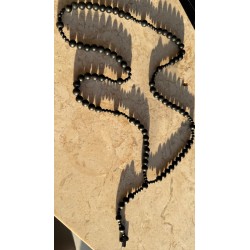 Meski rozaniec all black onyks