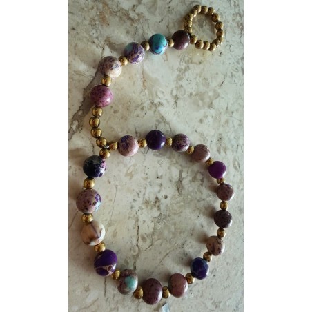 Bransoletka na pelec multicolor fiolet