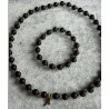 Zestaw z onyksu choker z literka + bransoletka klasyczna