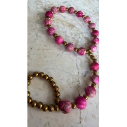 Bransoletka na palec pink