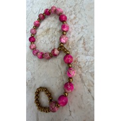 Bransoletka na palec pink