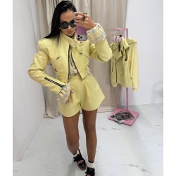 Spodenki Lamilla  eko skora cytrynka