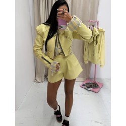 Spodenki Lamilla  eko skora cytrynka