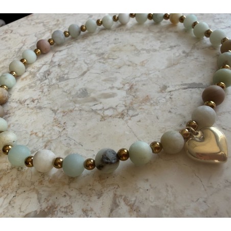 Choker matcha z sercem