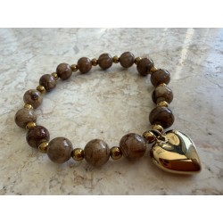 Bransoletka latte serce lub bez serca