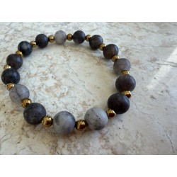 Szara bransoletka mat klasyczna