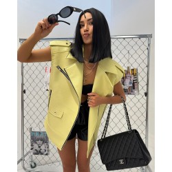 Kamizelka Lamilla cytryna eko skora