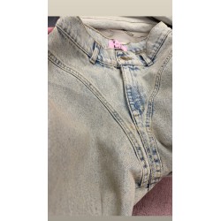 Jeansowe spodnie Lamilla z przeszyciem ( przybrudzony efekt )