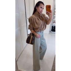 Kurtka Tessa Lamilla materialowa karmel