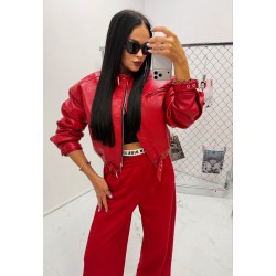 Bomberka Lamilla czerwien eko skora