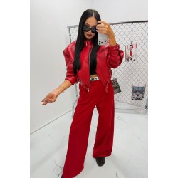 Bomberka Lamilla czerwien eko skora