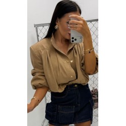 Kurtka Tessa Lamilla materialowa karmel