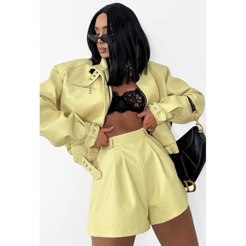 Spodenki Lamilla  eko skora cytrynka