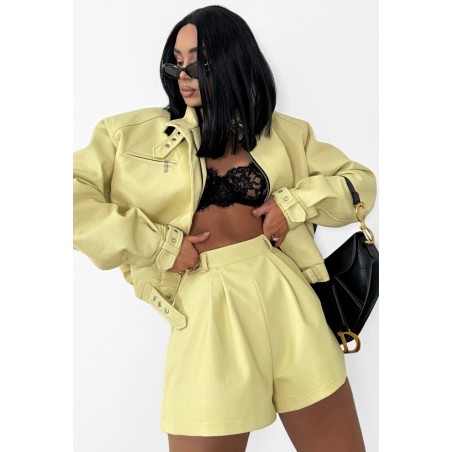 Spodenki Lamilla  eko skora cytrynka