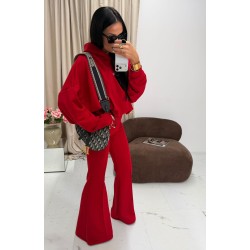 Dzwony dresowe Lamilla czerwone