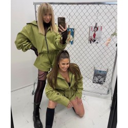 Kurtka z kapturem Lamilla khaki