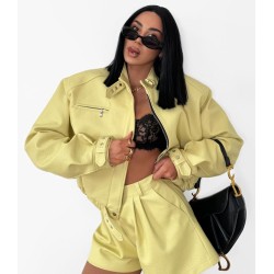 Spodenki Lamilla  eko skora cytrynka