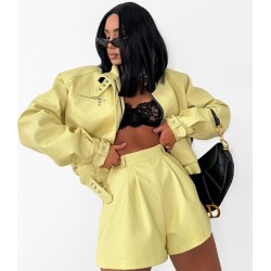 Spodenki Lamilla  eko skora cytrynka