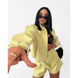 Żółta bomberka Lamilla eko skora