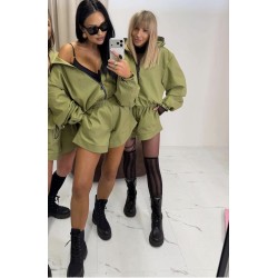 Kurtka z kapturem Lamilla khaki