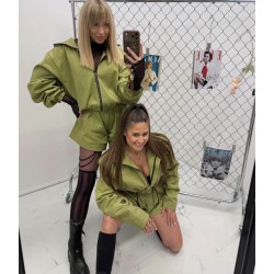 Kurtka z kapturem Lamilla khaki