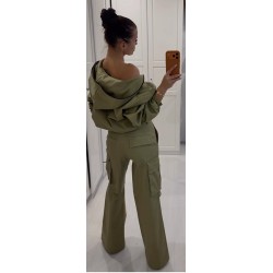 Kurtka z kapturem Lamilla khaki