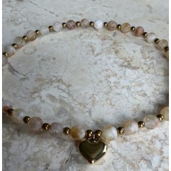 Choker z sercem cytryn