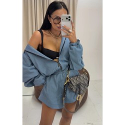 Jeansowy set Lamilla z kapturem