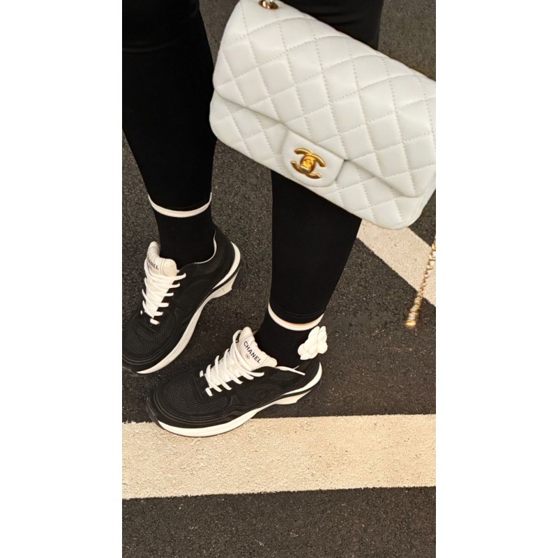 Skarpetki Lamilla z kwiatkiem czarne