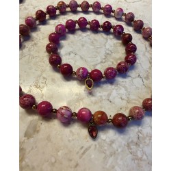 Zestaw fuksja z cyrkonia