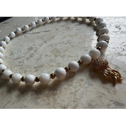 Choker z agatu z cyrkoniowa kalamarnica