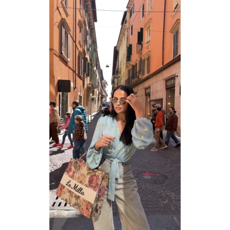 Kopertowa bluzka Lamilla cytrynki