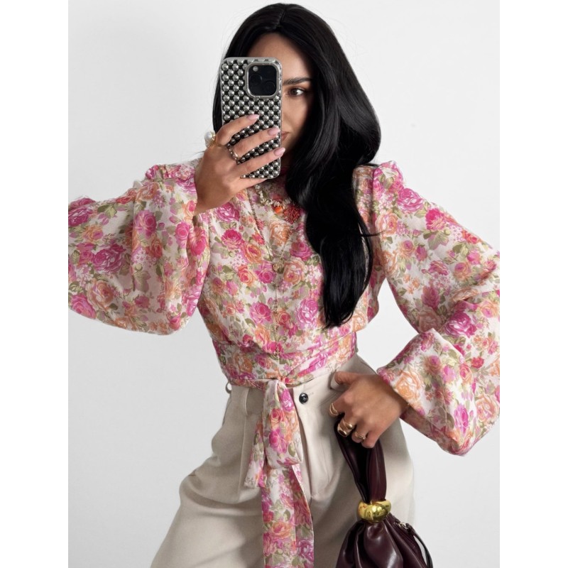 Kopertowa bluzka Lamilla kwiatuszki