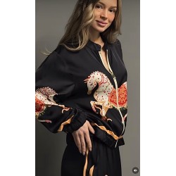 (pod indywidualne zamowienie) Set Premium Konik czern satyna