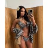 Bikini push up Zygzak czarne