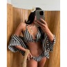 Bikini push up Zygzak czarne