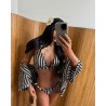 Bikini push up Zygzak czarne