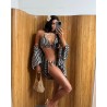 Bikini push up Zygzak czarne