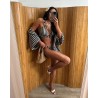 Bikini push up Zygzak czarne