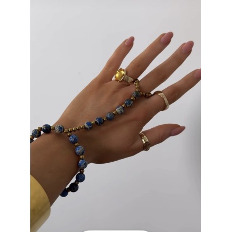 Bransoletka na palec navy blue