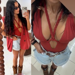 Monokini warkocz cegla Lamilla