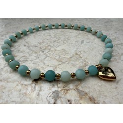 Mietowy choker z sercem