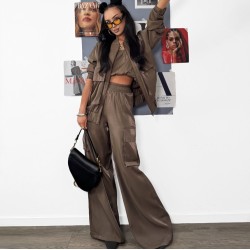 Lamilla set bojowki + top khaki + bomber