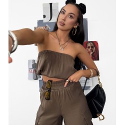 Lamilla set bojowki + top khaki + bomber