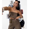 Lamilla set bojowki + top khaki + bomber