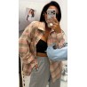 Flanelowa koszula Lamilla grey/pink